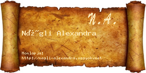 Nágli Alexandra névjegykártya